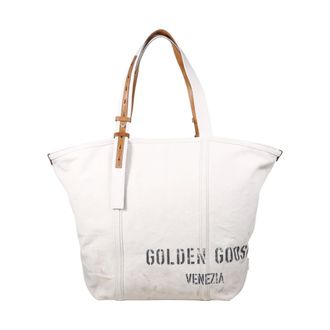 Golden Goose Tote Bags, female, White, Size: ONE SIZE Shopping 24.7 Metal Details Tote