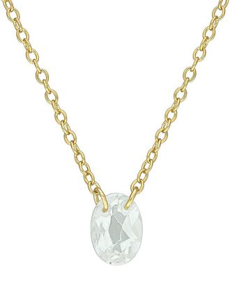 Rina Limor Silver 0.80 Ct. Tw. Green Amethyst Solitaire Necklace