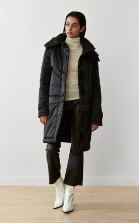 Caalo Sustainable Convertible Satin Down Coat