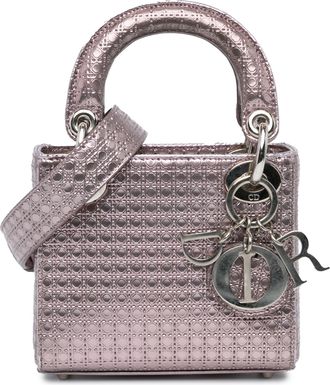 Dior Pre-owned Womens Lady Top Handle Bag - Silver Leather - One Size