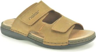 Rieker Muil O. 2Velcro - Heren - Sandalen - Bruin - 43 EU - Schoenen