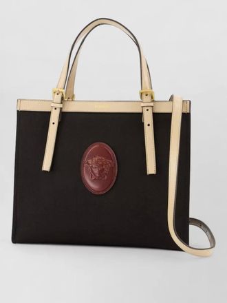 Versace medium leather shopper bag top handles
