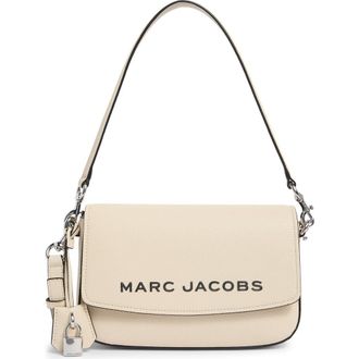 Marc Jacobs The Bold Saddle Leather Shoulder Bag in Marshmallow at Nordstrom Rack