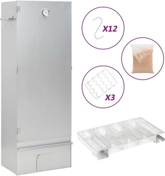 vidaXL Vidaxl - Horno Ahumador De Bbq Con Generador Humo Fr&iacute;o Acero Galvanizado