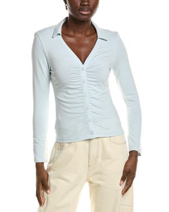 Rag & Bone Lucy Ruched Polo Shirt