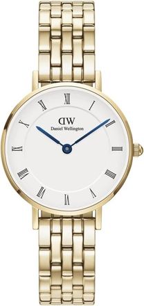 Daniel Wellington Petite Roman Numerals 5-Link - Dames - Horloges - Geel - ONE Size - Accessoires