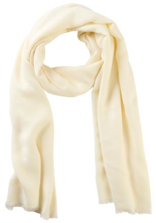 Laura Scott Schal LAURA SCOTT, Damen, beige (champagner), Web, Viskose, unifarben, Modet&uuml;cher Schal, Schal-Tuch mit feinen Fransen - neue Farbe champagner