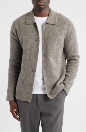 Nn.07 Jonas 6683 Recycled Wool Blend Cardigan in Mable Husk at Nordstrom, Size Xx-Large