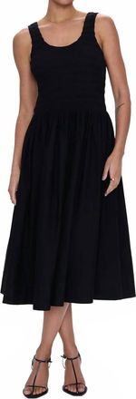 Pistola Denim Alessia Midi Dress In Noir