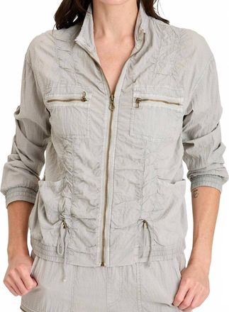 Xcvi Amis Cinchable Bomber Jacket In Earl Grey Pigment