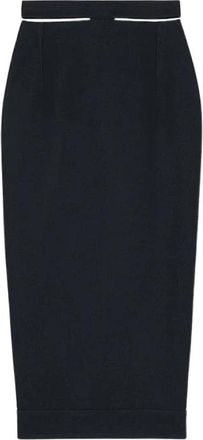 Jacquemus Jupe Crayon Mi-Longue - Dames - Midirokken - Zwart - S - Rayon - Rokken