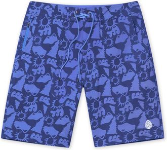 Stio | Mens CFS Board Short - 10.5, Size 31 in Cobalt Night Alpine Waves