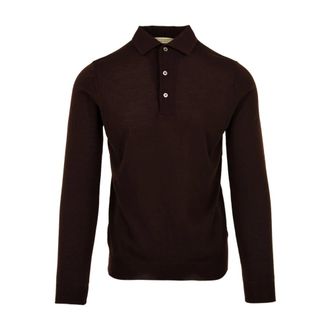 FILIPPO DE LAURENTIIS Polo Shirts, male, Brown, XL, Dark Brown Polo Shirt for Men