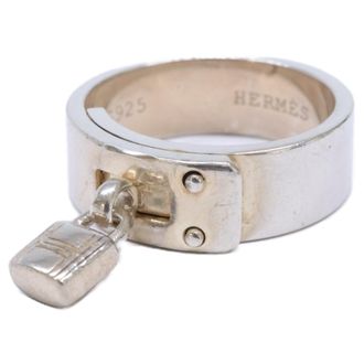 Herm&egrave;s Silver Silver 925 Band Ring (Pre-Owned)