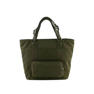 Pourchet Tassen, Dames, Groen, ONE Size, Leer, Petit Cabas Escale