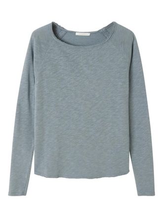 American Vintage long-sleeved boat-neck T-shirt - Blue