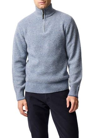 Rodd & Gunn Robbies Road Quarter Zip Sweater in Surf at Nordstrom, Size Xx-Large