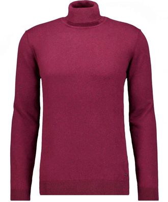 Ragman Rundhalspullover RAGMAN, Herren, Gr. 48, portwein, 696, 95% Baumwolle 5% Cashmere, hoch geschlossener Ausschnitt, Pullover Rundhalspullover