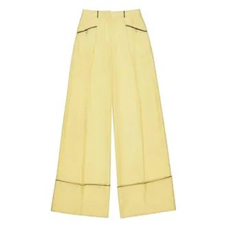 Bally Silk Wide-Leg Tailored Trousers