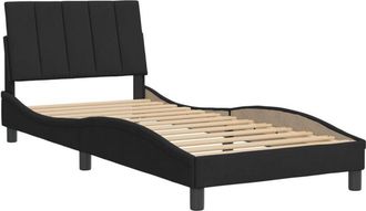 vidaXL Estructura De Cama Sin Colch&oacute;n Hanko Terciopelo Negro 90x200 Cm Vidaxl