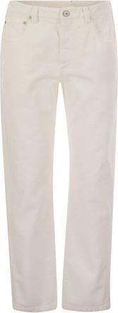 Brunello Cucinelli Brunello Cucinelli Womens Cotton 5-pocket Trousers - Ivory - Size EU 46 (Womens)