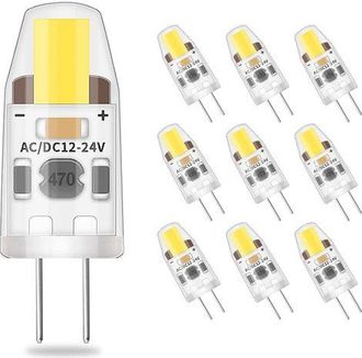 OEM Bombillas Led G4 Regulables De Luz Blanca Fr&iacute;a, 2 W (equivalente A Una L&aacute;mpara Hal&oacute;gena De 20 W), 200 L&uacute;menes, Sin Parpadeo, De Bajo Consumo, Ca/cc 12