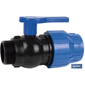 cofan Collegamento valvola a sfera filettatura maschio Pp Pn16 90 x 3