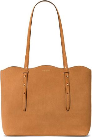 Kate Spade New York do it all wavy suede tote in Garden Soil at Nordstrom