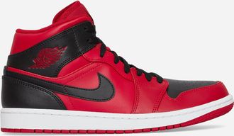 Red nike shoes high tops sales