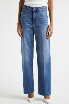 Haikure Bonnie Relaxed Straight Leg Jeans in Real Blue at Nordstrom, Size 32