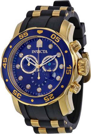 Invicta Pro Diver Chronograph Blue Dial Black Polyurethane Mens Watch 17882