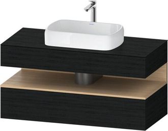 Duravit Duravit - Qatego Consola Mueble Bajo Lavabo, 1 Extra&iacute;ble, 1 Caj&oacute;n