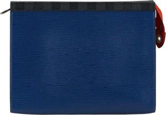 Louis Vuitton Pre-owned Clutches, male, Blue, Size: ONE SIZE Pre-owned Pochette Document Holder