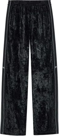 Alexander Wang Broeken, Dames, Zwart, M, Logo Webbing Track Pant