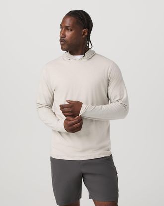 Vuori Clothing Long Sleeve Everyday Fitness Hoodie | Oatmeal Heather | Medium