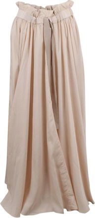 Patou Lange rok met tailleband met trekkoord - Dames - Maxi Rokken - Roze - XS - Rokken