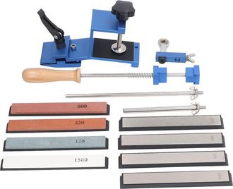 OEM Afilador De &Aacute;ngulo Fijo Con 4 Muelas Abrasivas De Diamante Y 4 Muelas De Afilado - Materiales: Aluminio Y Acero Inoxidable - &Aacute;ngulo: 15-40&deg;