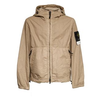 Stone Island Light Jackets, male, Brown, Size: M -look Nylon Panama-TC Jacket