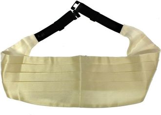 Dolce & Gabbana Mens Cummerbund - Ivory Silk - Size EU 54 (Mens)