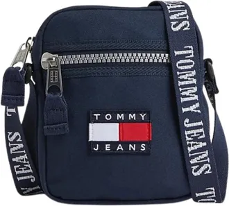 Tommy Jeans Compacte Reportertas met Color Block Design - Heren - Schoudertassen - Blauw - ONE Size - Polyester - Tassen