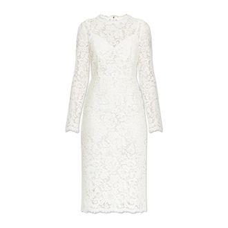 Dolce & Gabbana Dames, Jurken, Beige, Maat: S Katoen