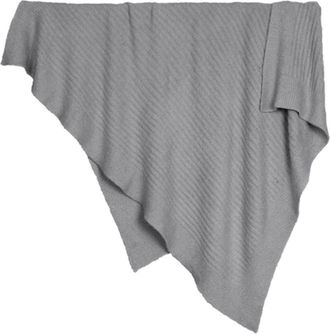 Barefoot Dreams Barefoot Dreams CozyChic Light Ribbed Throw in Pewter at Nordstrom