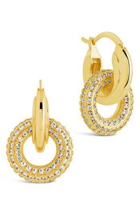 Sterling Forever Hunter CZ Interlocking Circle Drop Earrings in Gold at Nordstrom Rack