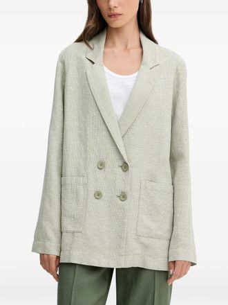 Benetton double-breasted pocketed blazer - Green