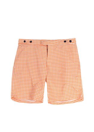 Frescobol Carioca Orange Scallop-print Shorts Size S