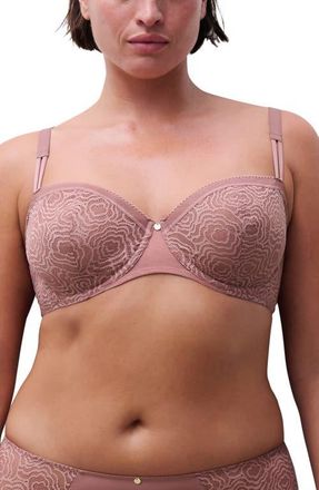 Chantelle C Jolie Underwire Demi Bra in Rose Des Bois at Nordstrom, Size 30E