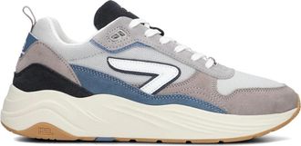 HUB Heren Sneakers Glide Wit Blauw Zwart Grijs - Heren - Sneakers - Veelkleurig - 42 EU - Su&egrave;de - Schoenen