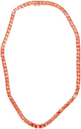 Izabel Display Collana Tennis con gemme squadrate - Arancione