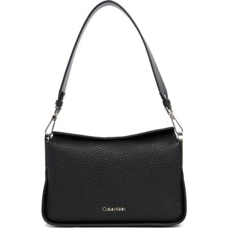 Calvin Klein Fay Shoulder Bag in Black/Silver at Nordstrom Rack