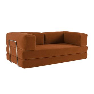 Sweeek Sof&aacute; cama envasado al vac&iacute;o plegable fut&oacute;n de pana con estructura
